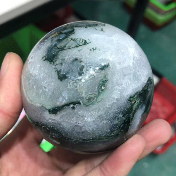 Aquatic Agate Crystal Sphere【6.5-7cm】