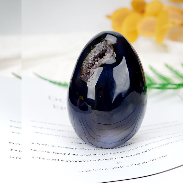 Agate Drusy Egg With Geode【620g】